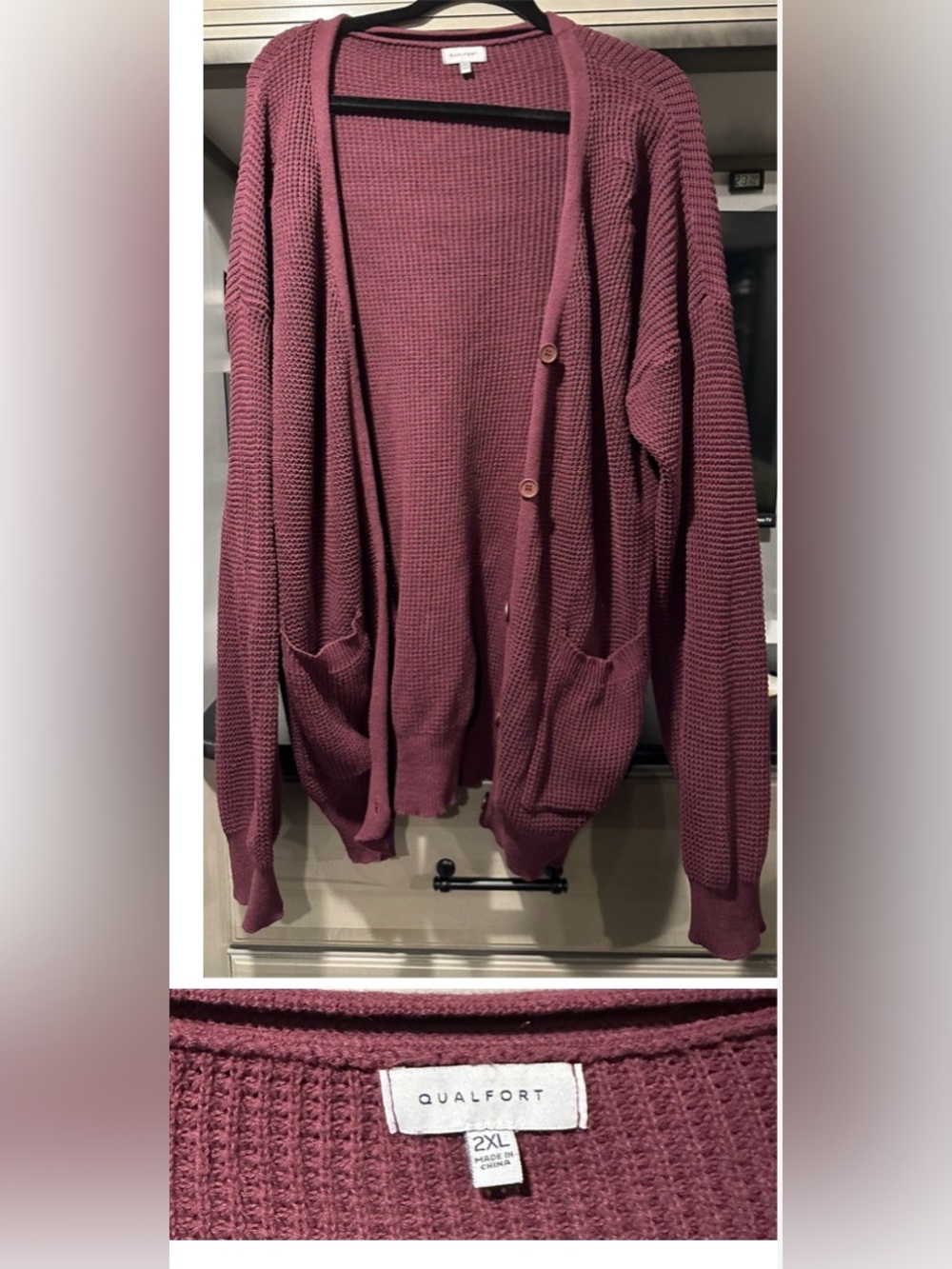 Women’s 2XL Cotton Cardigan Sweater oversized